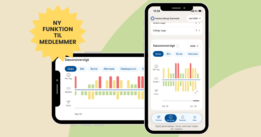 Sæsonoversigt i Dagens Pollental app