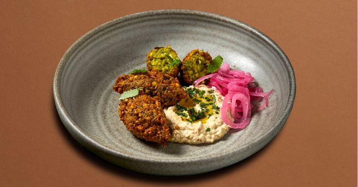 Falafel med baba ganoush
